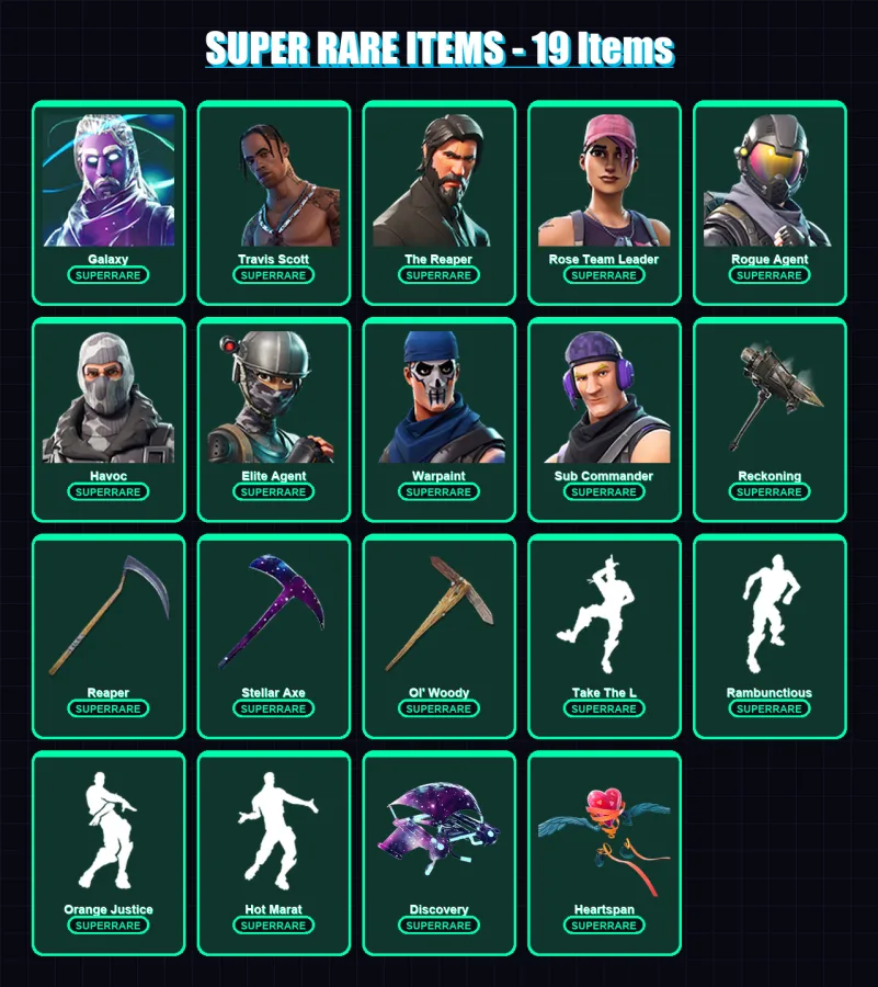 [PC/XBOX/PSN] | Galaxy | Travis Scott | The Reaper | Omega | Midas | 201 skin | 155 pickaxe | 156 emote | 128 glider | Lv1765 — Fortnite account
