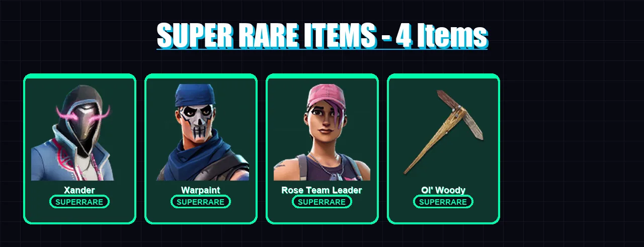 [SWITCH/XBOX/PC] | Xander | Warpaint | Rose Team Leader | Fusion | Sorana | 17 skin | 23 pickaxe | 18 emote | 21 glider | Lv242