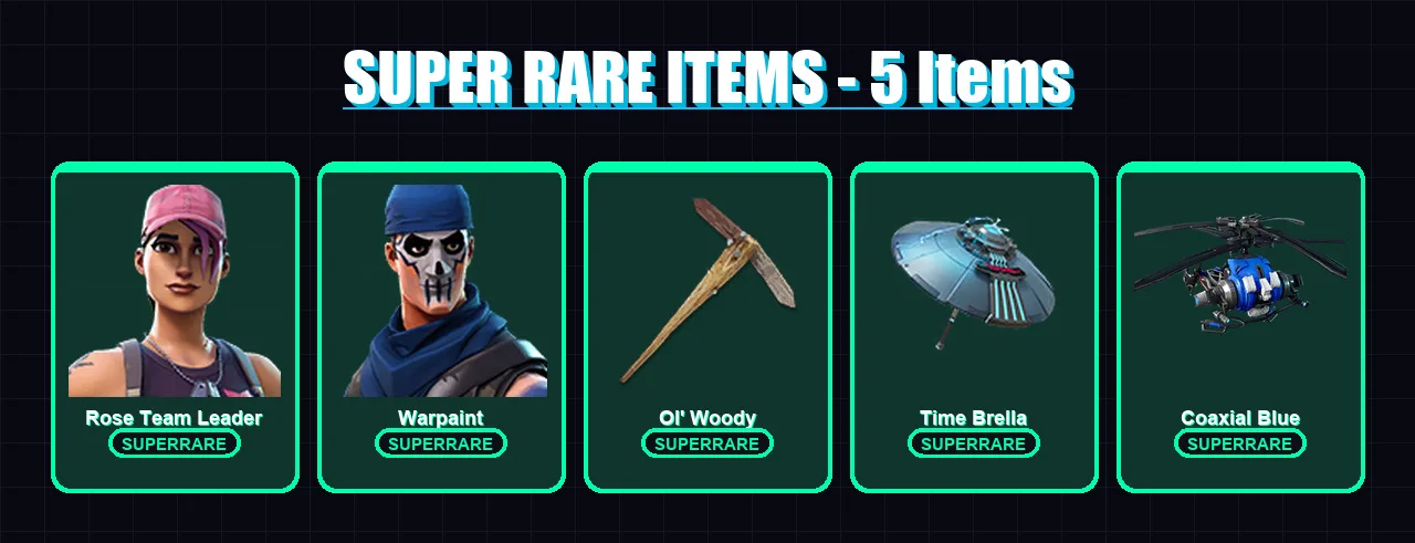[PC/XBOX] | Rose Team Leader | Warpaint | Zeus | Mandalorian | Fade | 124 skin | 167 pickaxe | 159 emote | 146 glider | Lv2181