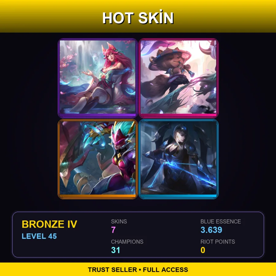NA | Lv45 | Bronze IV | 7 Skin | 31 Champ