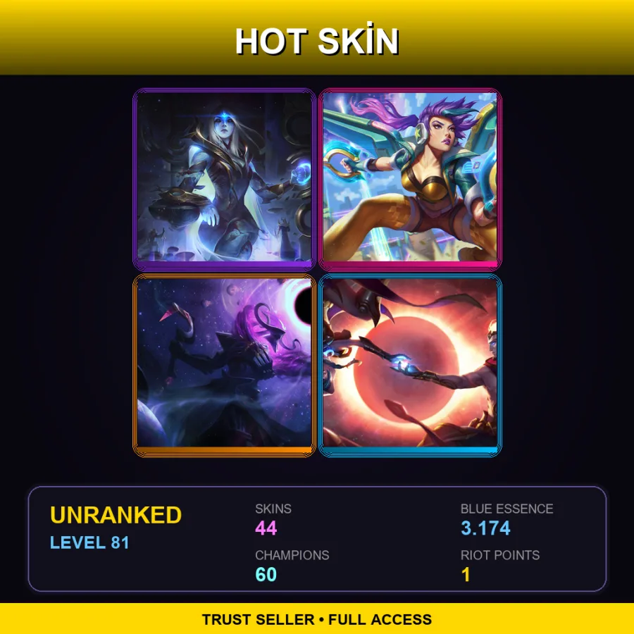 SG | Lv81 | Unranked | 44 Skin | 60 Champ — Blacksmith Poppy