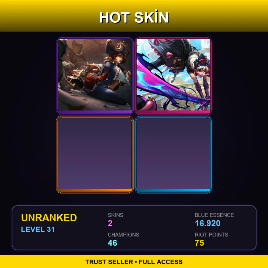 EUNE | Lv31 | Unranked | 2 Skin | 46 Champ — Waterloo Miss Fortune