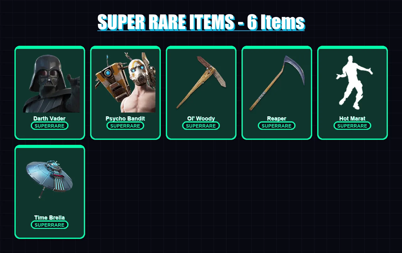[PC/XBOX/PSN] | Darth Vader | Psycho Bandit | Son Goku | Blackheart | Molten Valkyrie | 194 skin | 238 pickaxe | 162 emote | 176 glider | Lv2689