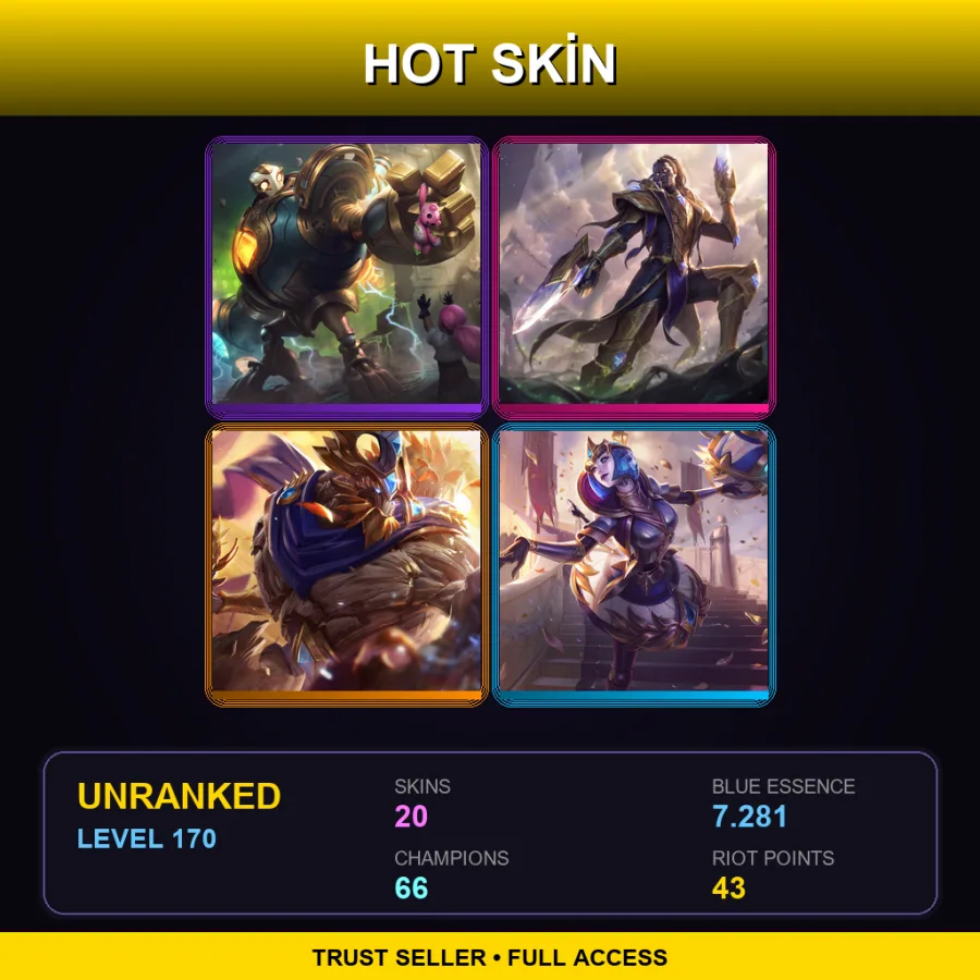 BR | Lv170 | Unranked | 20 Skin | 66 Champ