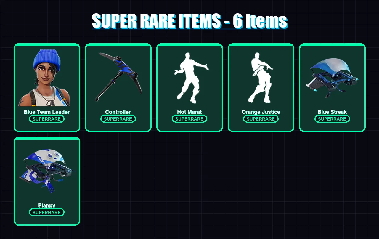 [PS4/PS5/XBOX/PC] | Blue Team Leader | Hybrid | Blackheart | The Scientist | Lt. Evergreen | 10 skin | 15 pickaxe | 29 emote | 22 glider | Lv361