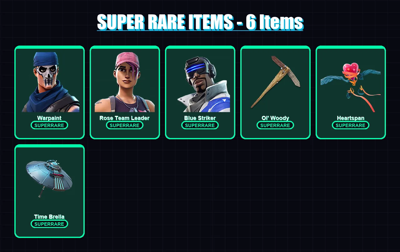[PS4/PS5/PC] | Warpaint | Rose Team Leader | Blue Striker | Menace | Mandalorian | 127 skin | 167 pickaxe | 124 emote | 161 glider | Lv2934