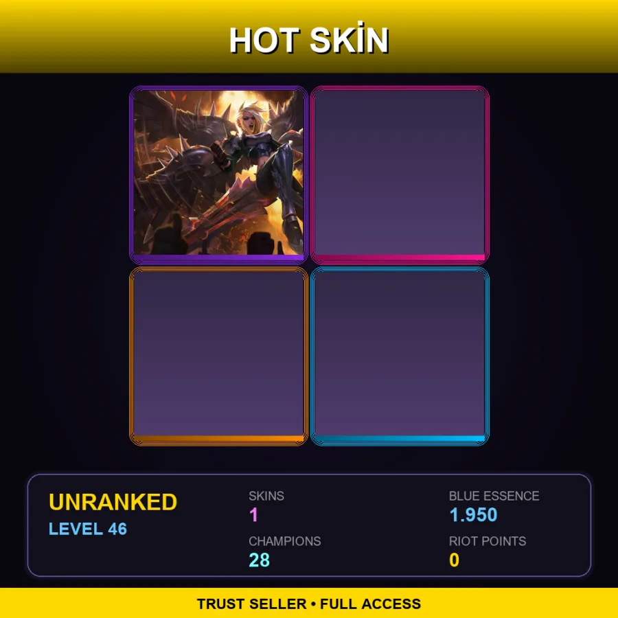 EUW | Pentakill Kayle | 1 Skin | 28 Champ | Lv46