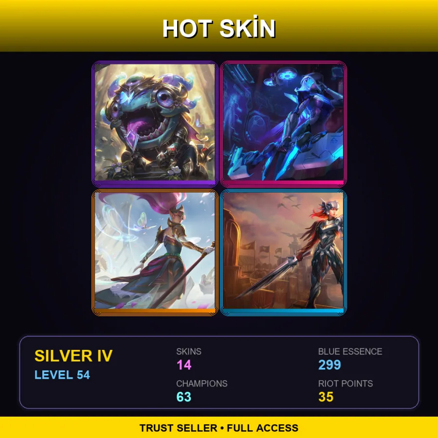 OCE | Lv54 | Silver IV | 14 Skin | 63 Champ