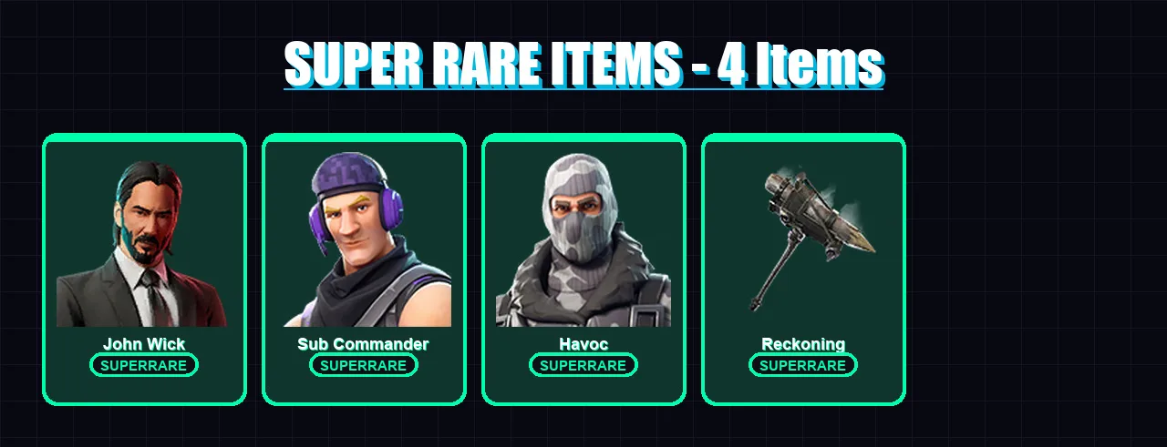 [PC/XBOX] | John Wick | Sub Commander | Havoc | Tempest | Rox | 16 skin | 12 pickaxe | 14 emote | 12 glider | Lv162