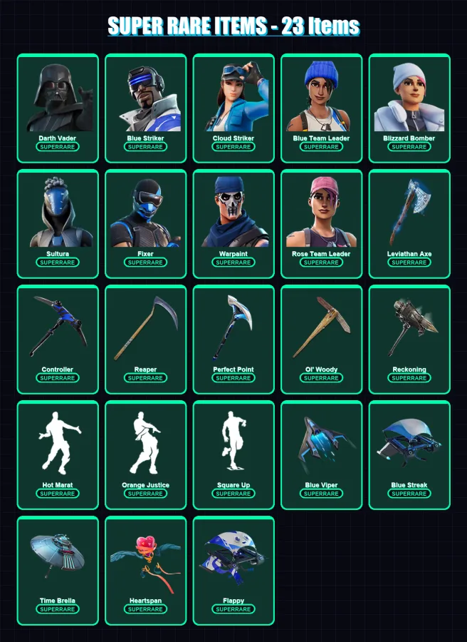 [PS4/PS5/XBOX/PC] | Darth Vader | Blue Striker | Cloud Striker | 227 skin | Lv3934