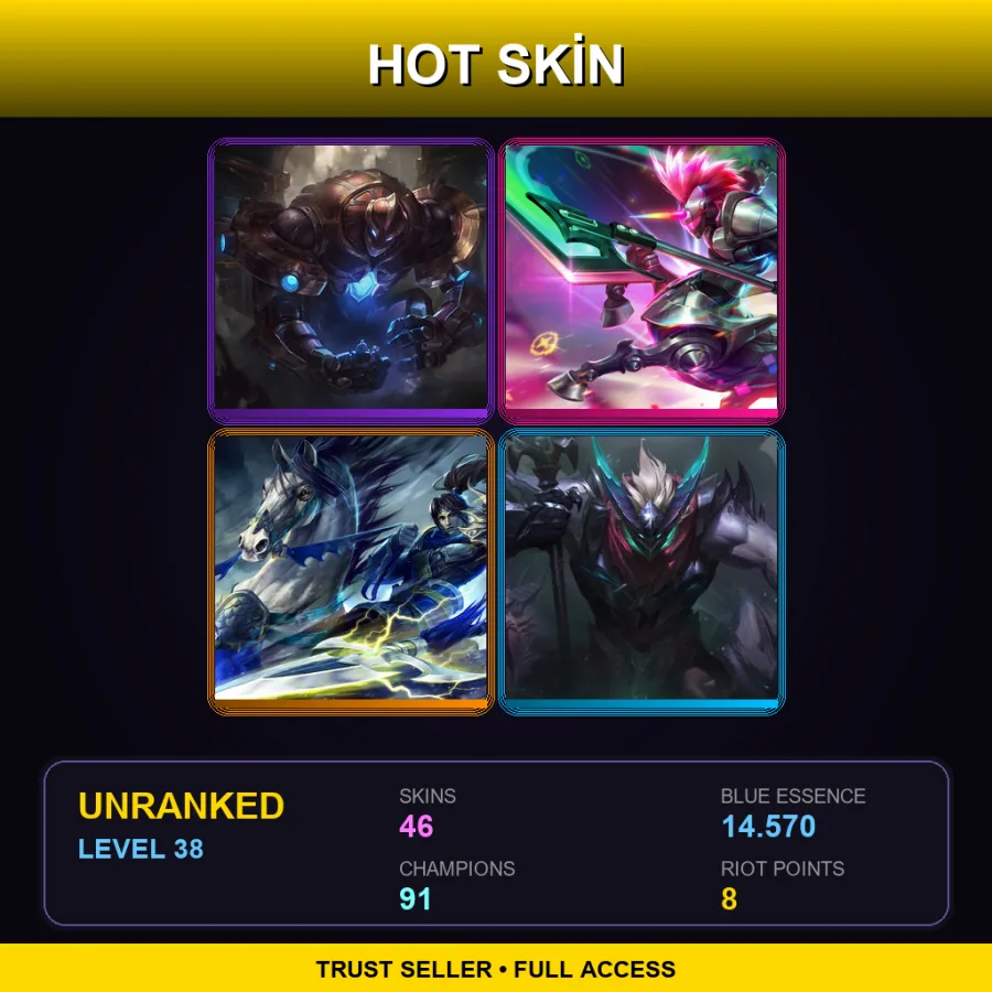 EUW | Lv38 | Unranked | 46 Skin | 91 Champ