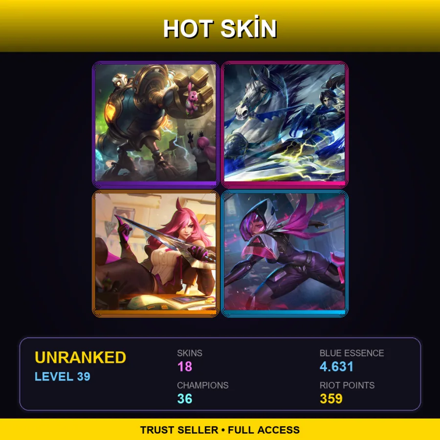 VN | Lv39 | Unranked | 18 Skin | 36 Champ