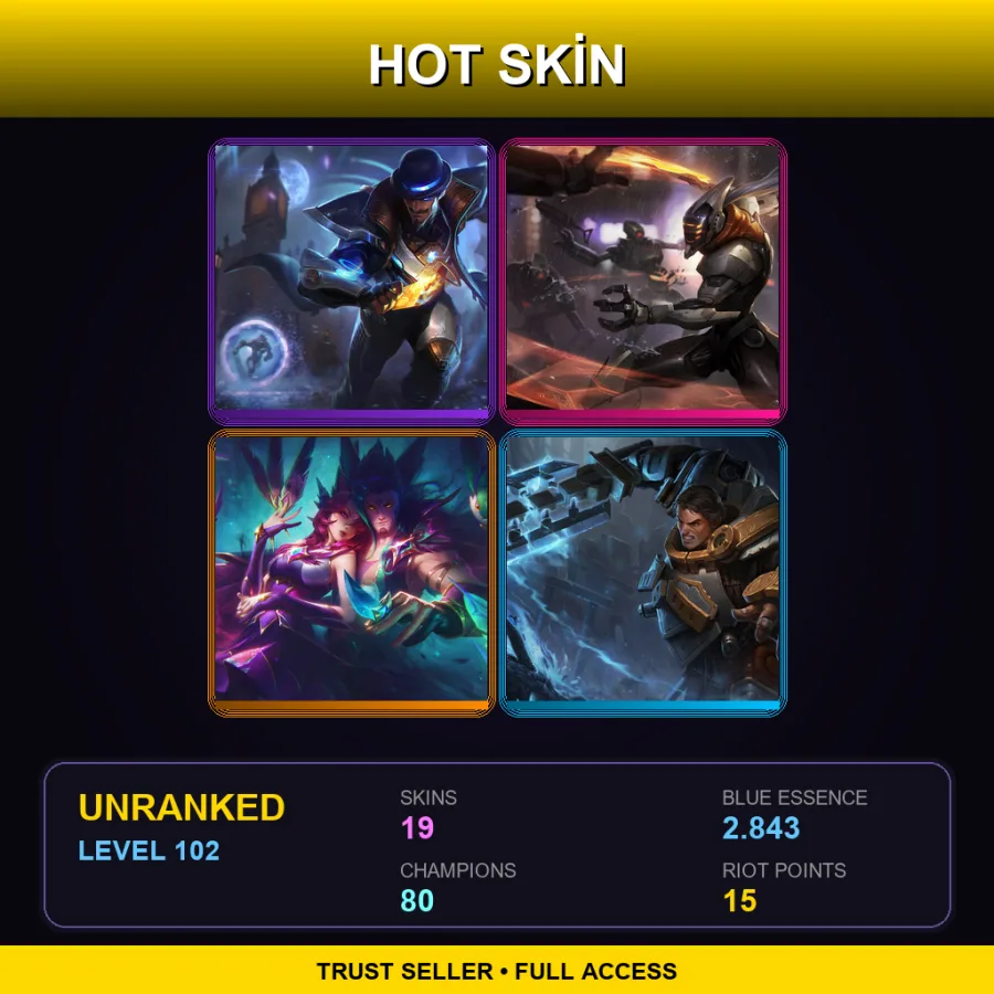 LAS | Lv102 | Unranked | 19 Skin | 80 Champ
