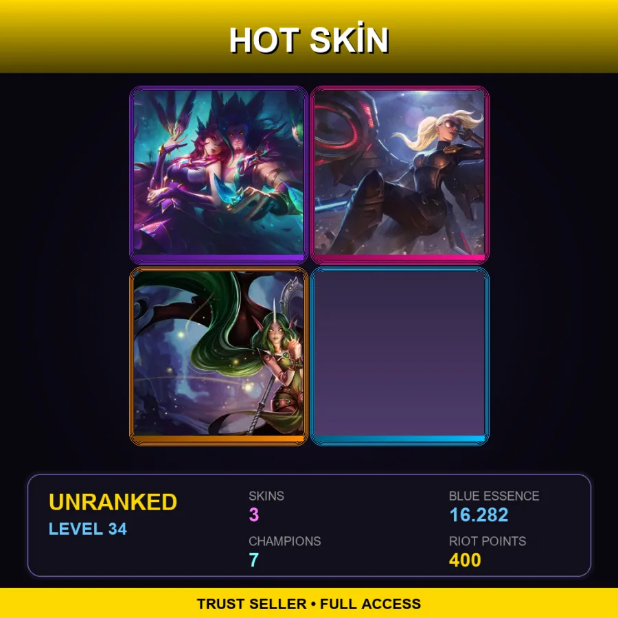 LAN | Lv34 | Unranked | 3 Skin | 7 Champ — Star Guardian Xayah