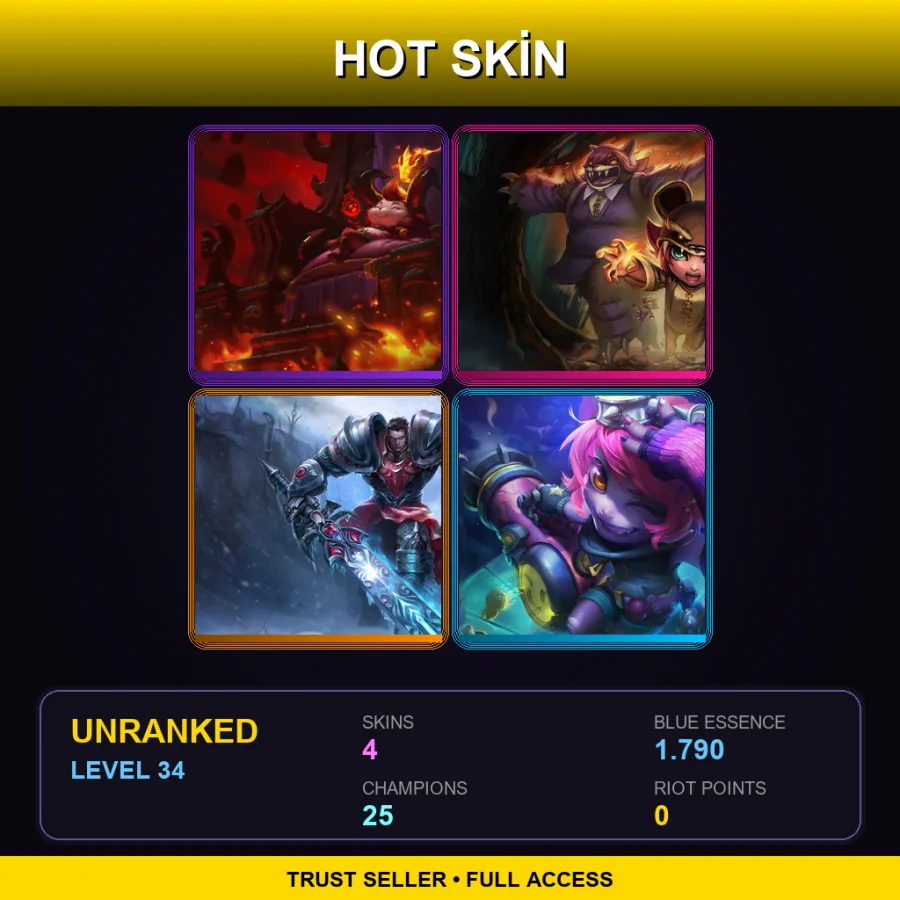 LAN | Lv34 | Unranked | 4 Skin | 25 Champ