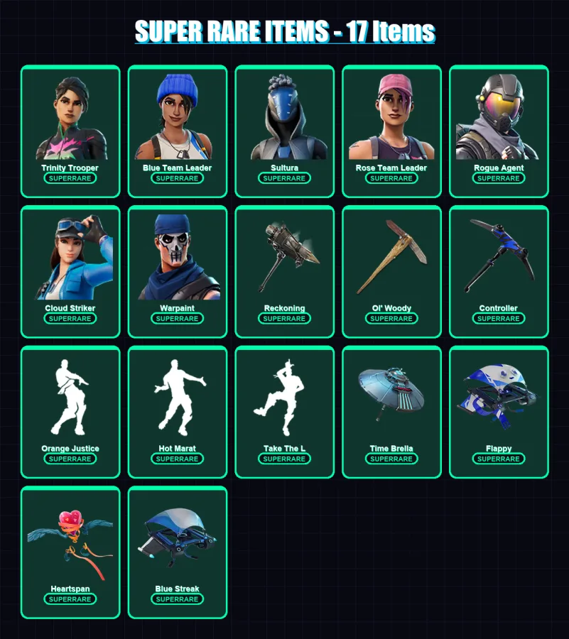 [PS4/PS5/XBOX/PC] | Trinity Trooper | Blue Team Leader | Sultura | 131 skin | Lv1572