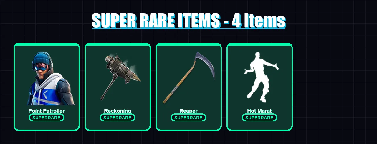 [PC/XBOX] | Point Patroller | Rox | A.I.M. | The Ice King | Hybrid | 61 skin | 69 pickaxe | 68 emote | 61 glider | Lv1041 — Fortnite account