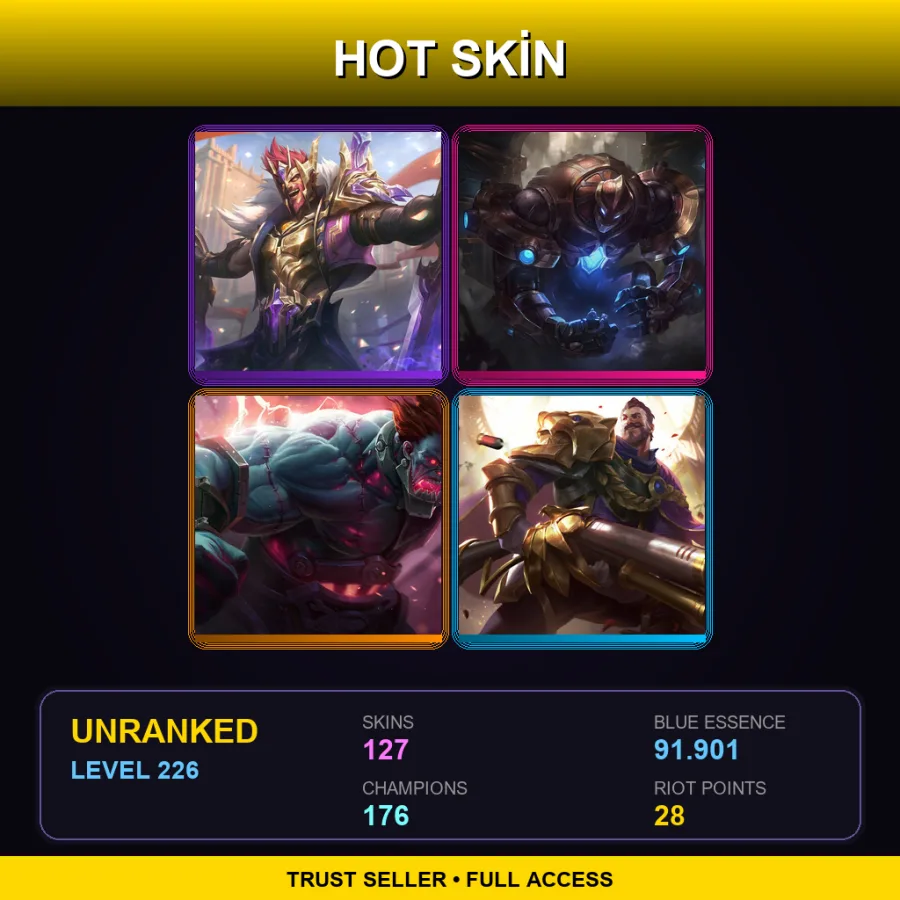 VN | Lv226 | Unranked | 127 Skin | 176 Champ — Order Of The Banana Soraka