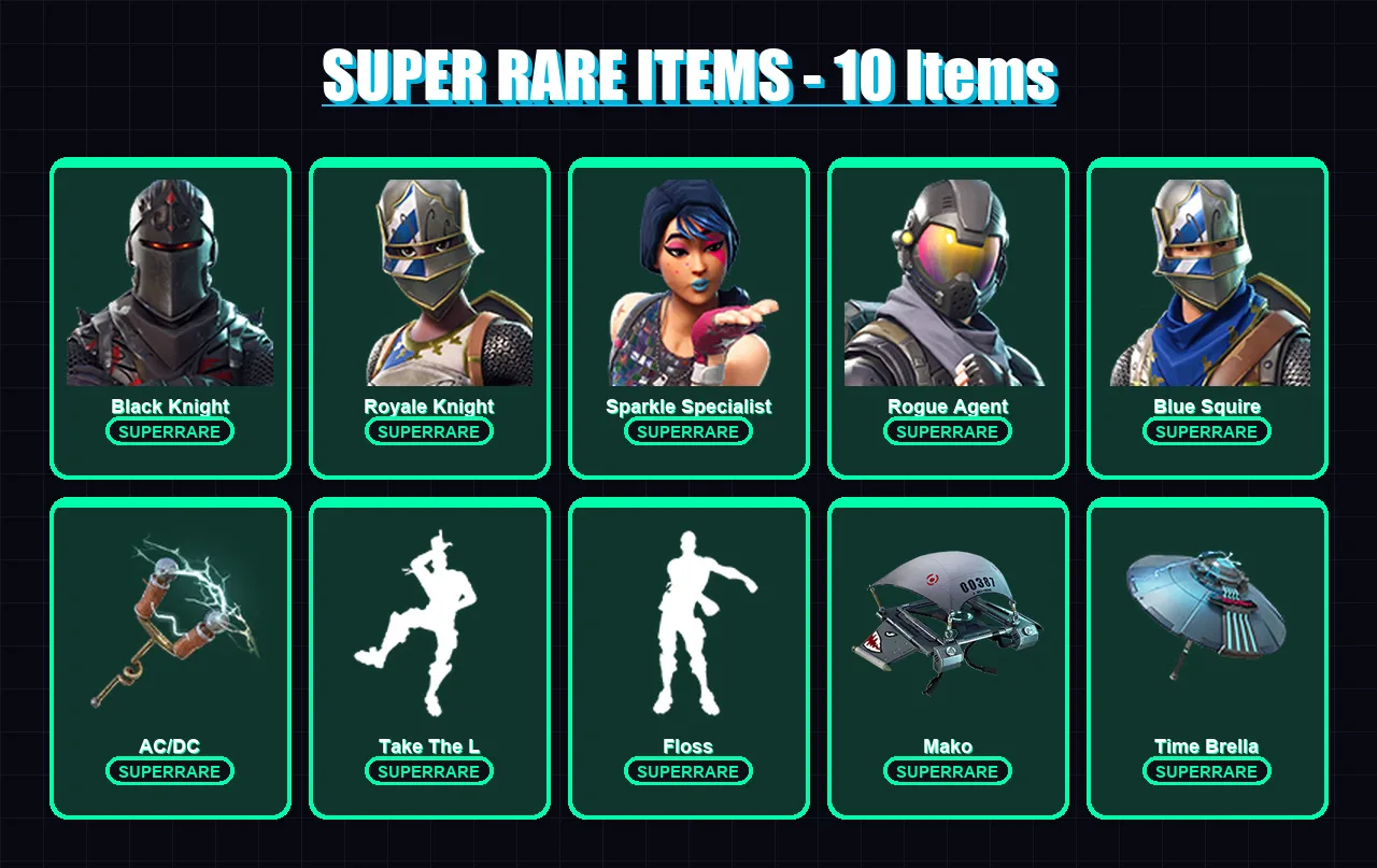 [PC/PSN] | Black Knight | Royale Knight | Sparkle Specialist | Rogue Agent | Blue Squire | 25 skin | 26 pickaxe | 23 emote | 33 glider | Lv474 — Fortnite account
