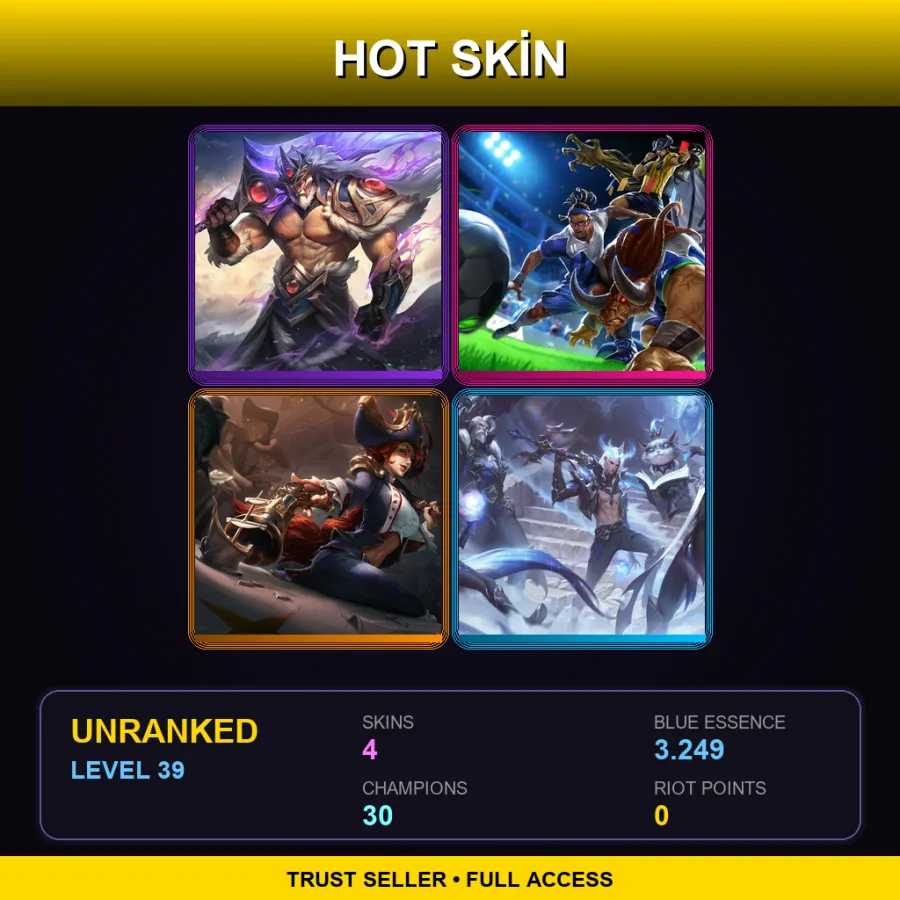 EUNE | Lv39 | Unranked | 4 Skin | 30 Champ — Superfan Gragas
