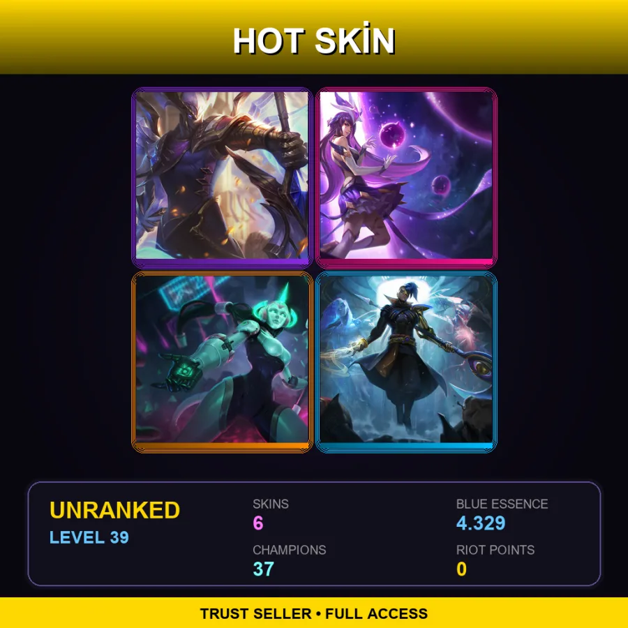 LAN | Lv39 | Unranked | 6 Skin | 37 Champ