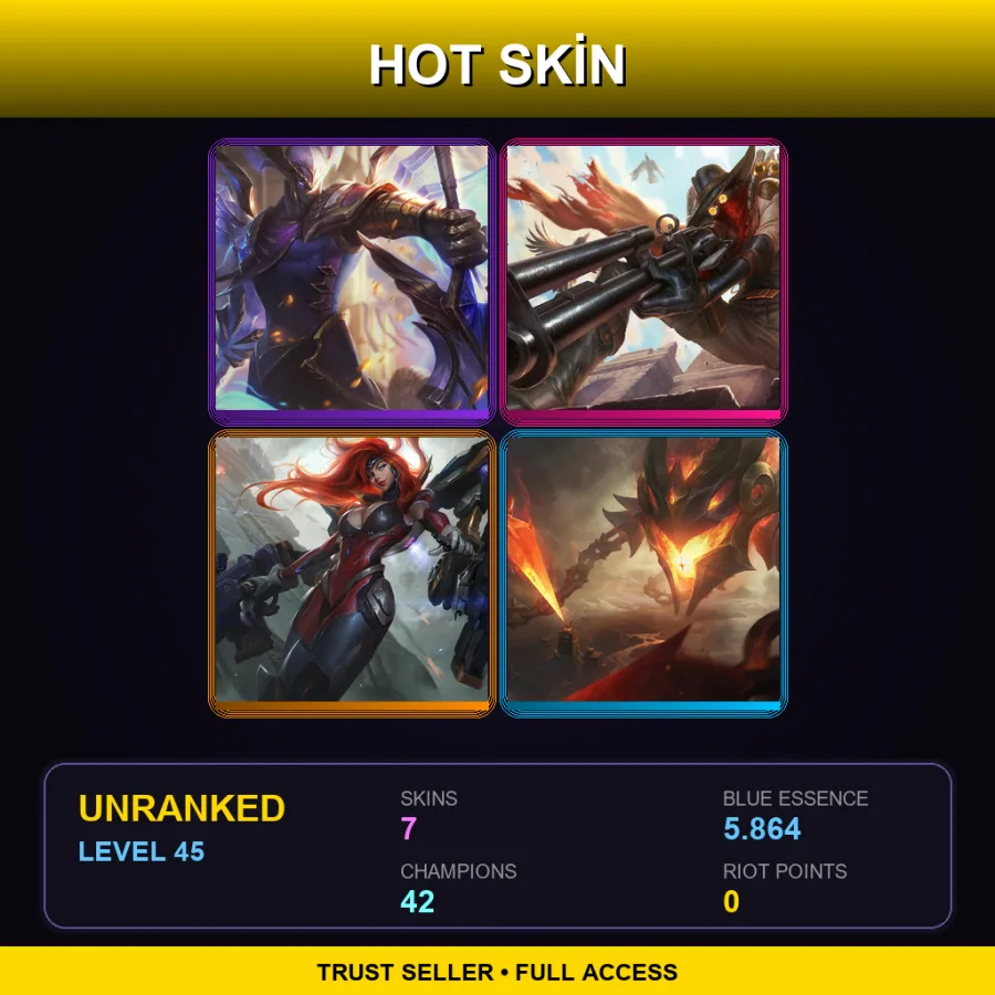 BR | Lv45 | Unranked | 7 Skin | 42 Champ