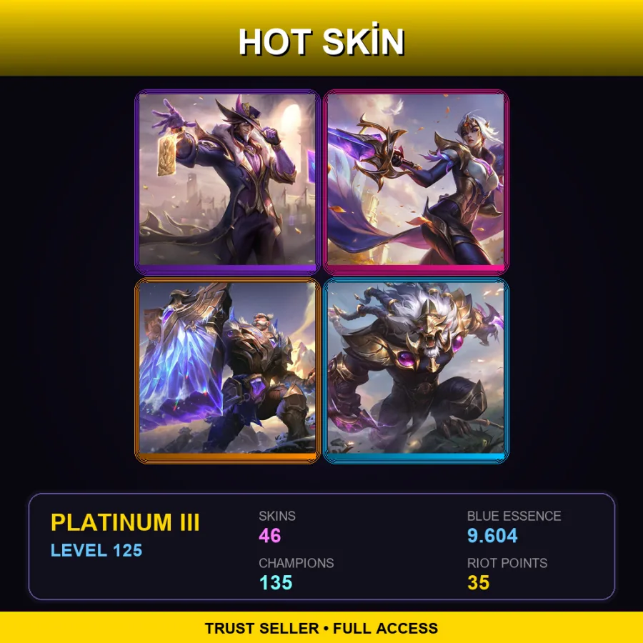 TR | Lv125 | Platinum III | 46 Skin | 135 Champ