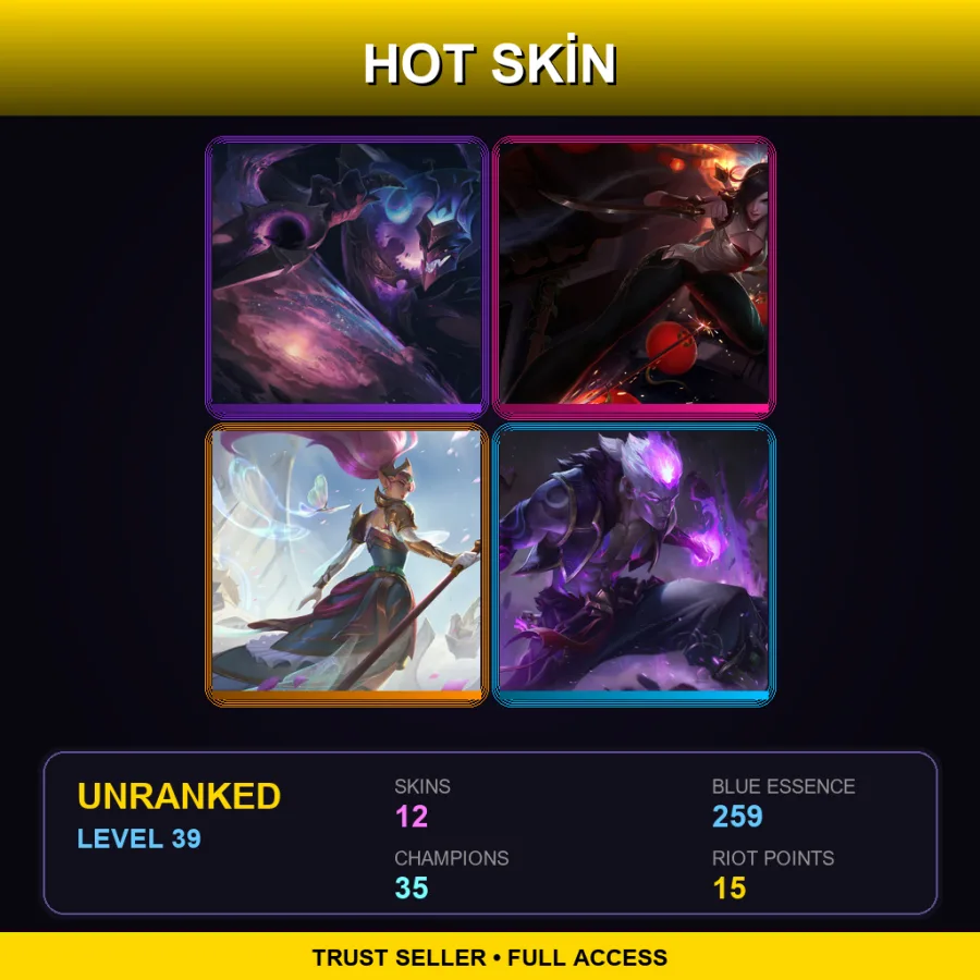 TR | Lv39 | Unranked | 12 Skin | 35 Champ