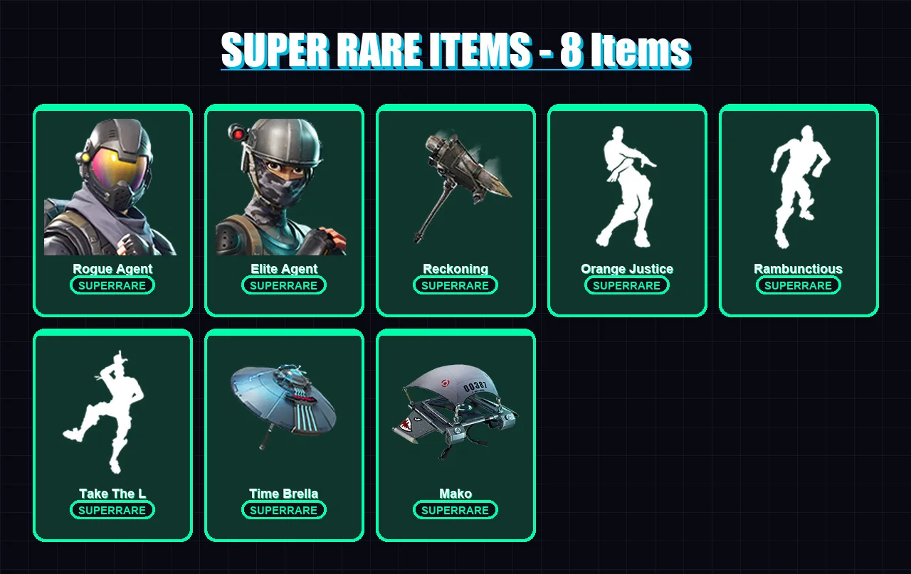 [PC/PSN] | Rogue Agent | Elite Agent | Blackheart | A.I.M. | The Visitor | 102 skin | 85 pickaxe | 89 emote | 73 glider | Lv849 — Fortnite account