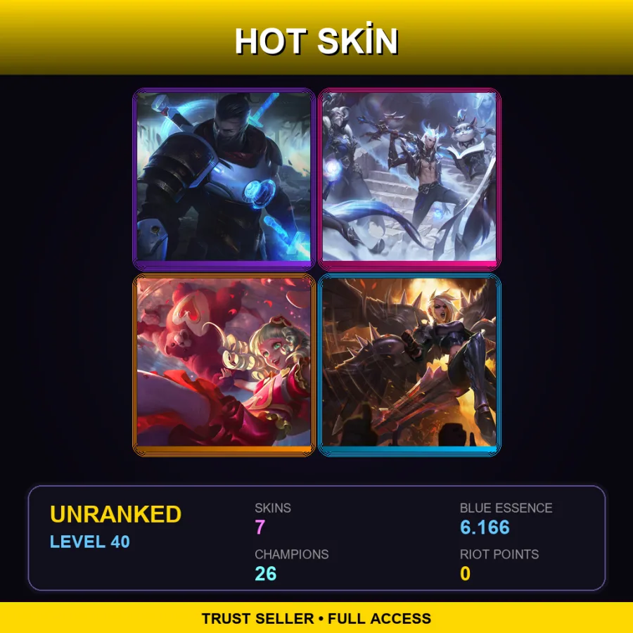 LAS | Lv40 | Unranked | 7 Skin | 26 Champ