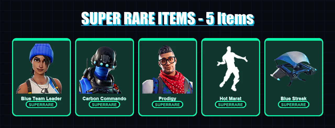 [PS4/PS5/XBOX/PC] | Blue Team Leader | Carbon Commando | Prodigy | The Prisoner | Rox | 30 skin | 17 pickaxe | 27 emote | 23 glider | Lv264 — Fortnite account