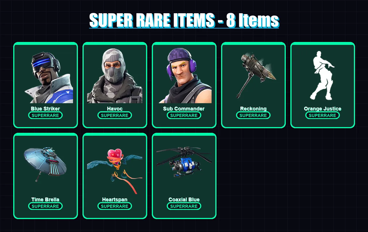 [PS4/PS5/XBOX/PC] | Blue Striker | Havoc | Sub Commander | Fade | Valor | 52 skin | 64 pickaxe | 61 emote | 75 glider | Lv998 — Fortnite account