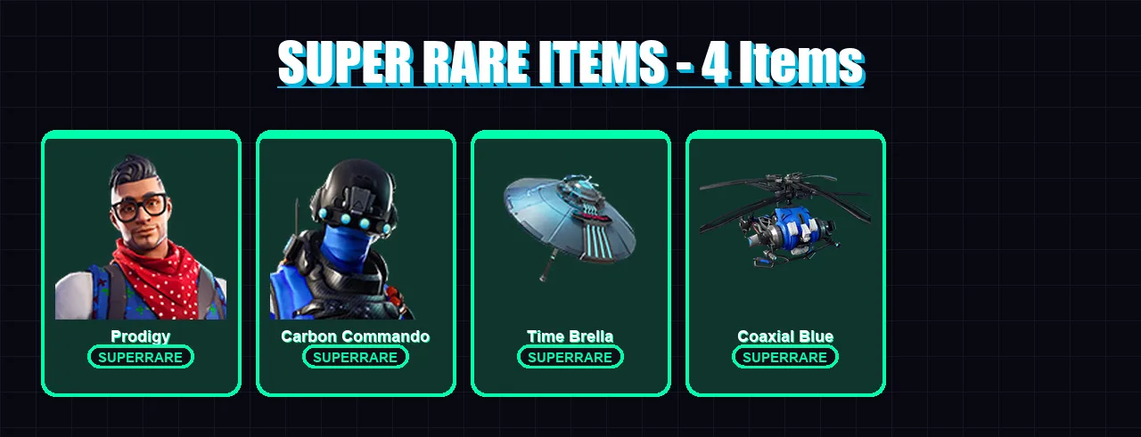[PC/XBOX] | Prodigy | Carbon Commando | Sentinel | The Imagined | Luxe | 70 skin | 86 pickaxe | 69 emote | 87 glider | Lv817