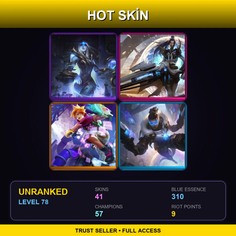 ME | Lv78 | Unranked | 41 Skin | 57 Champ