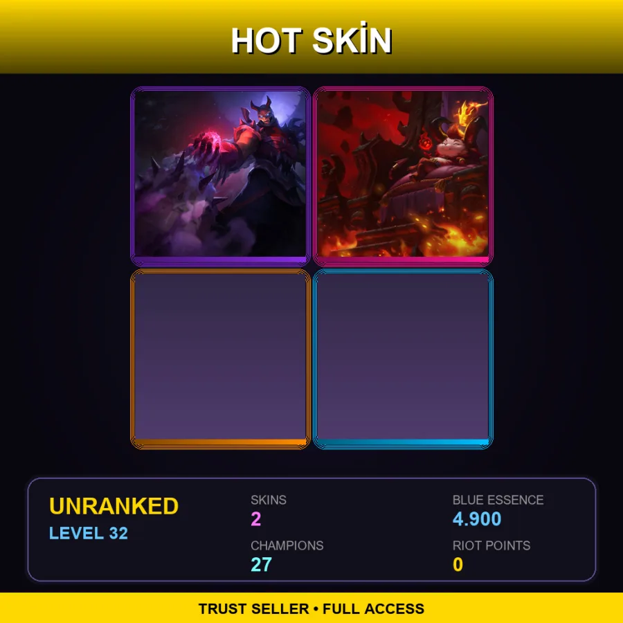 NA | Lv32 | Unranked | 2 Skin | 27 Champ with Cho'Gath
