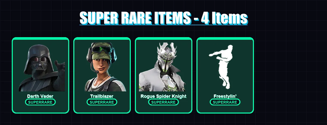 [PC/PSN] | Darth Vader | Trailblazer | Rogue Spider Knight | Rox | Vegeta | 54 skin | 55 pickaxe | 42 emote | 53 glider | Lv642
