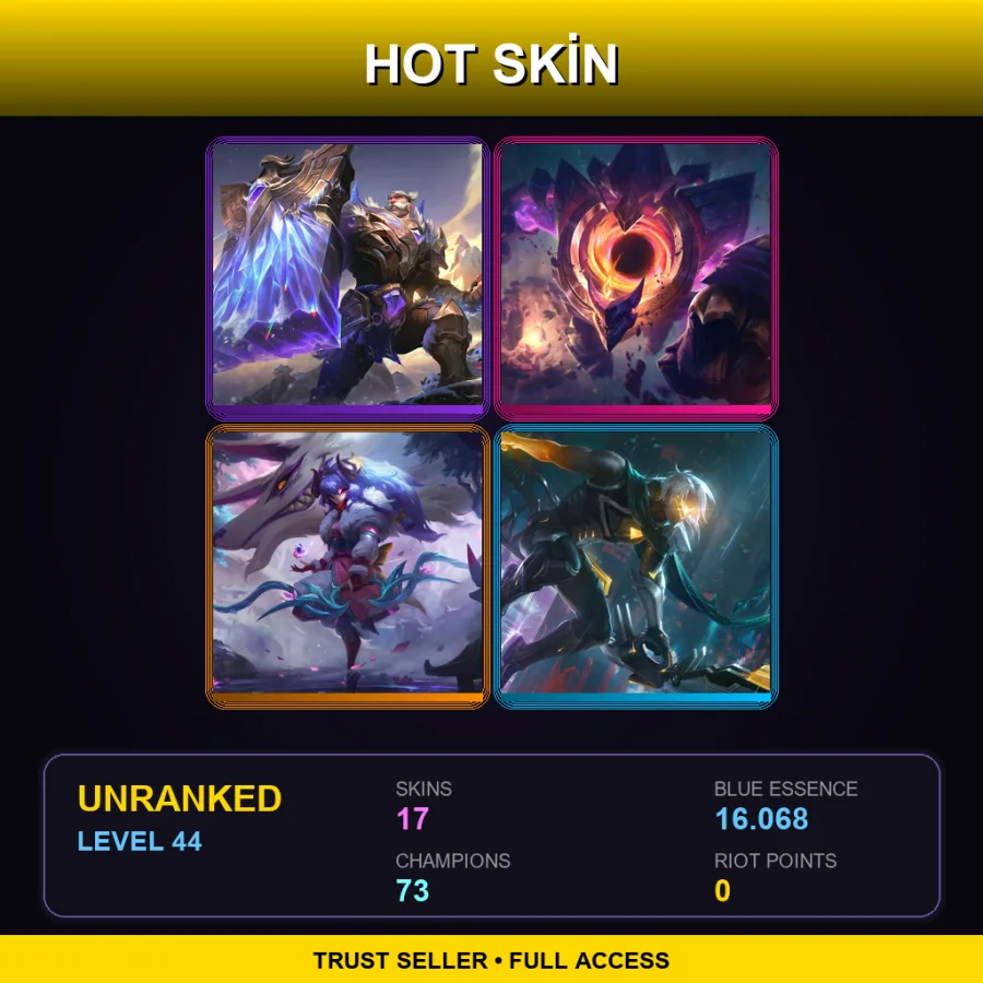 TR | Lv44 | Unranked | 17 Skin | 73 Champ — Pumpkinhead Fiddlesticks