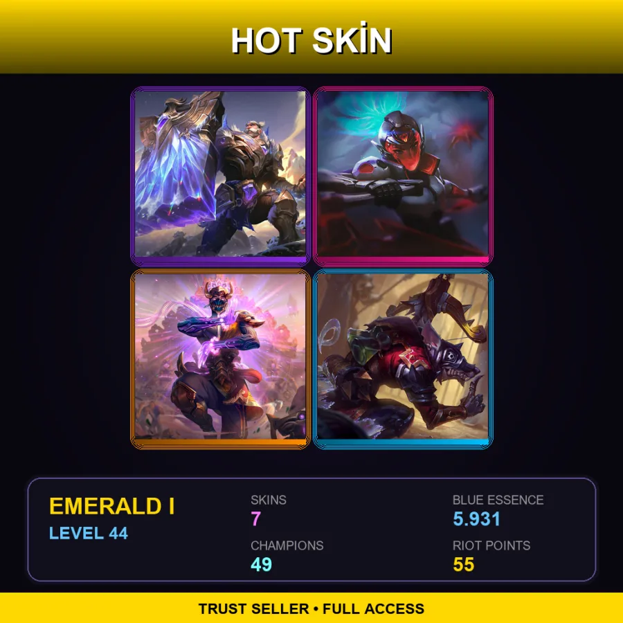 SG | Lv44 | Emerald I | 7 Skin | 49 Champ