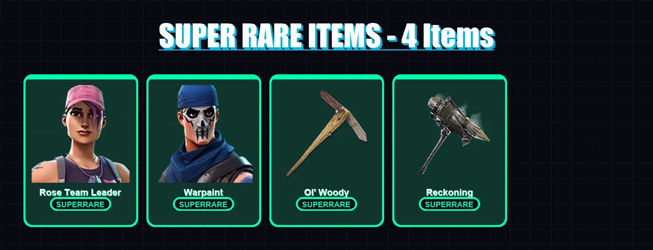 [PC/XBOX/PSN] | Rose Team Leader | Warpaint | A.I.M. | Valkyrie | Enforcer | 38 skin | 43 pickaxe | 34 emote | 39 glider | Lv488