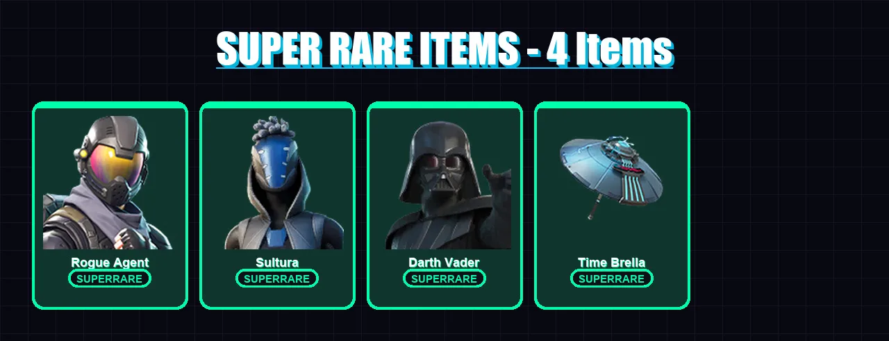 [PS4/PS5/XBOX/PC] | Rogue Agent | Sultura | Darth Vader | Omegarok | Era | 139 skin | 191 pickaxe | 139 emote | 159 glider | Lv2362