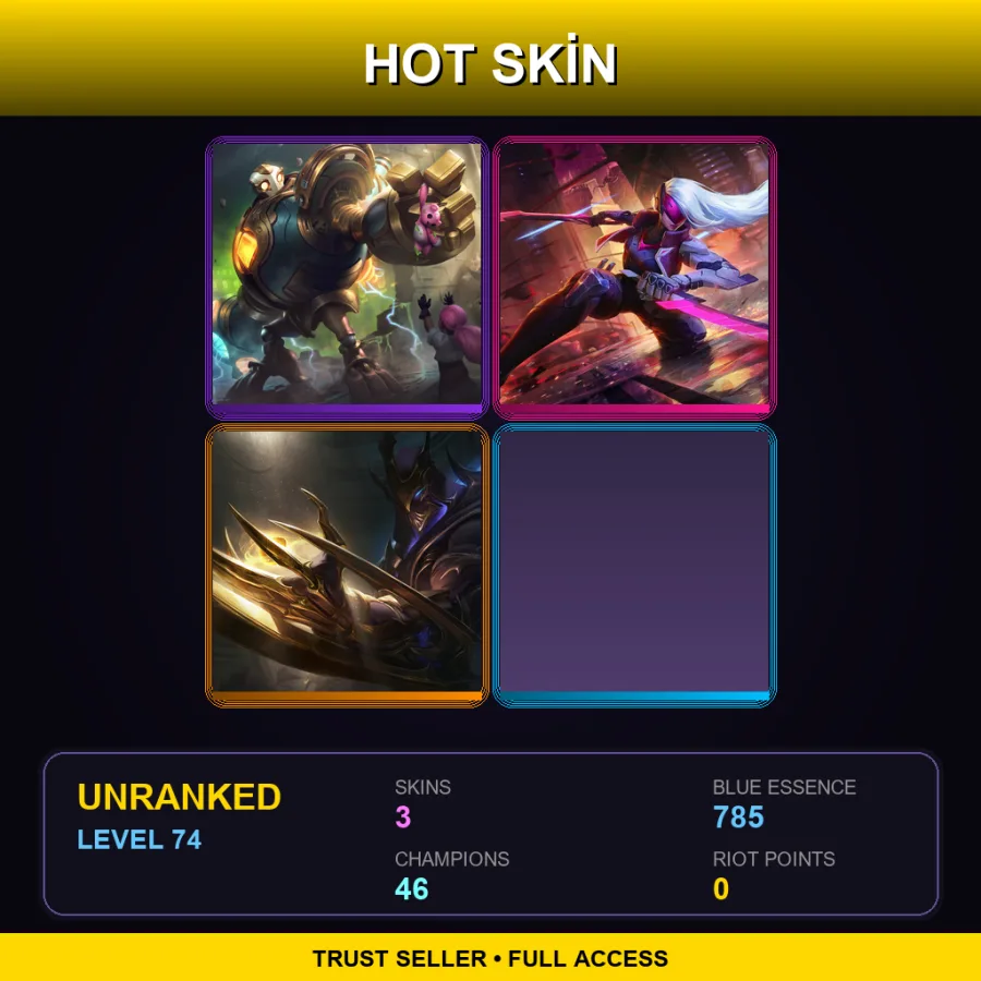 TR | Lv74 | Unranked | 3 Skin | 46 Champ with Morgana