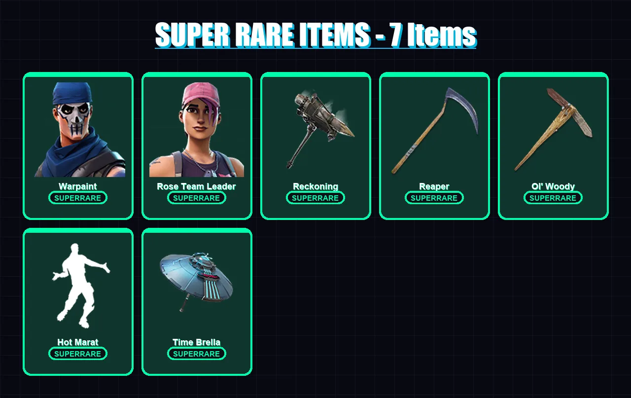 [PS4/PS5/XBOX/PC] | Warpaint | Rose Team Leader | Gear Specialist Maya | Luxe | Sentinel | 85 skin | 132 pickaxe | 123 emote | 121 glider | Lv1700