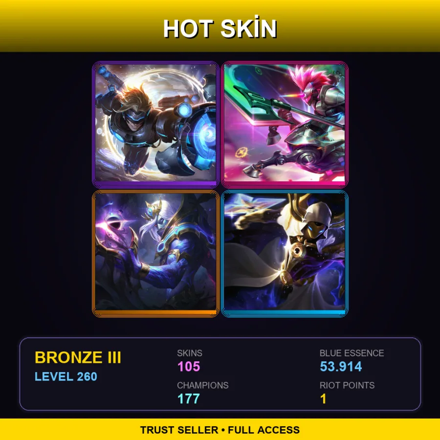 NA | Lv260 | Bronze III | 105 Skin | 177 Champ