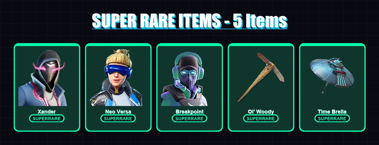 [PC/XBOX/PSN] | Xander | Neo Versa | Breakpoint | Eternal Knight | Joey | 105 skin | 135 pickaxe | 109 emote | 106 glider | Lv2212