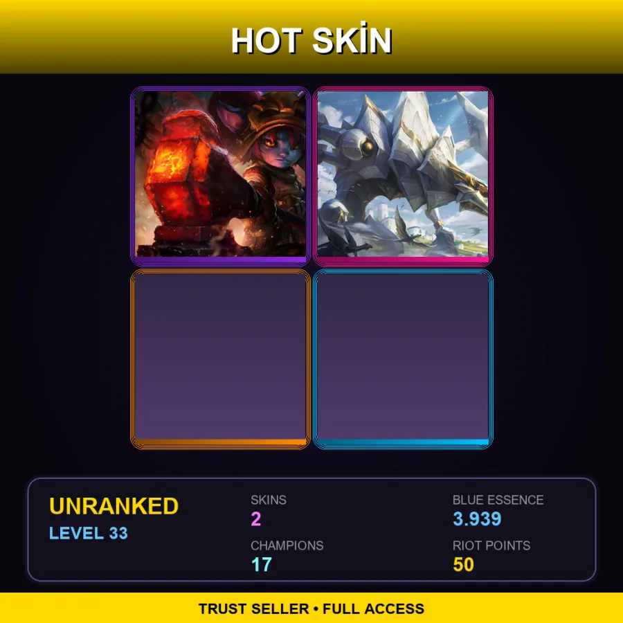 LAS | Lv33 | Unranked | 2 Skin | 17 Champ