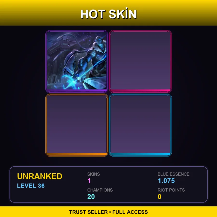 NA | Lv36 | Unranked | 1 Skin | 20 Champ with Ryze