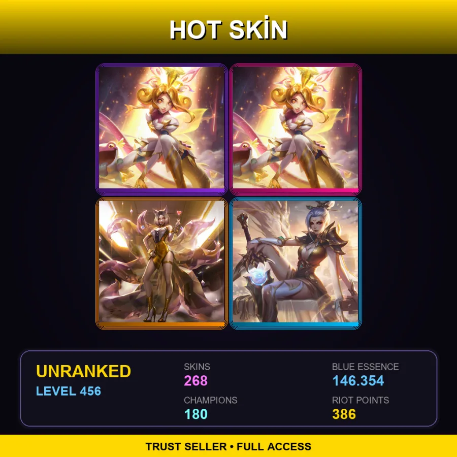 OCE | Prestige Star Guardian Neeko (2022) | Prestige Star Guardian Neeko | Prestige K/DA Ahri (2022) | 268 Skin | 180 Champ | Lv456