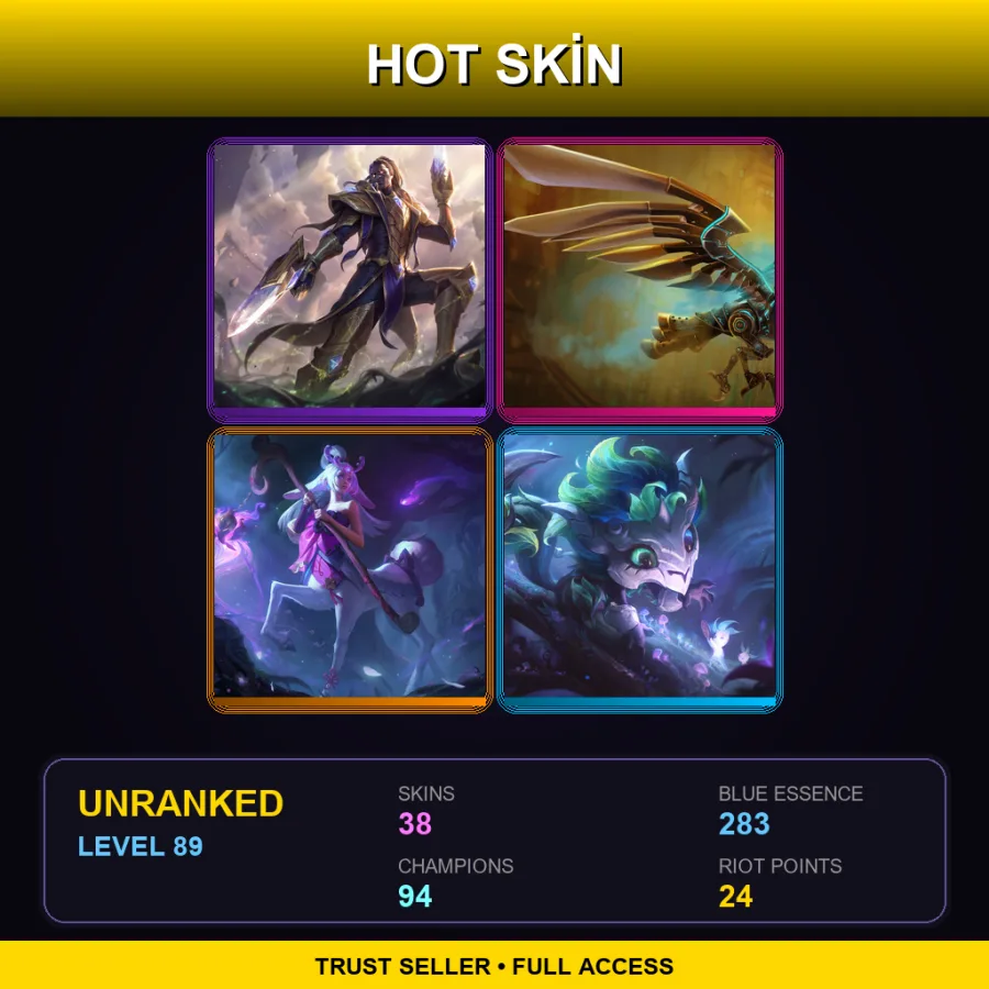 BR | Lv89 | Unranked | 38 Skin | 94 Champ