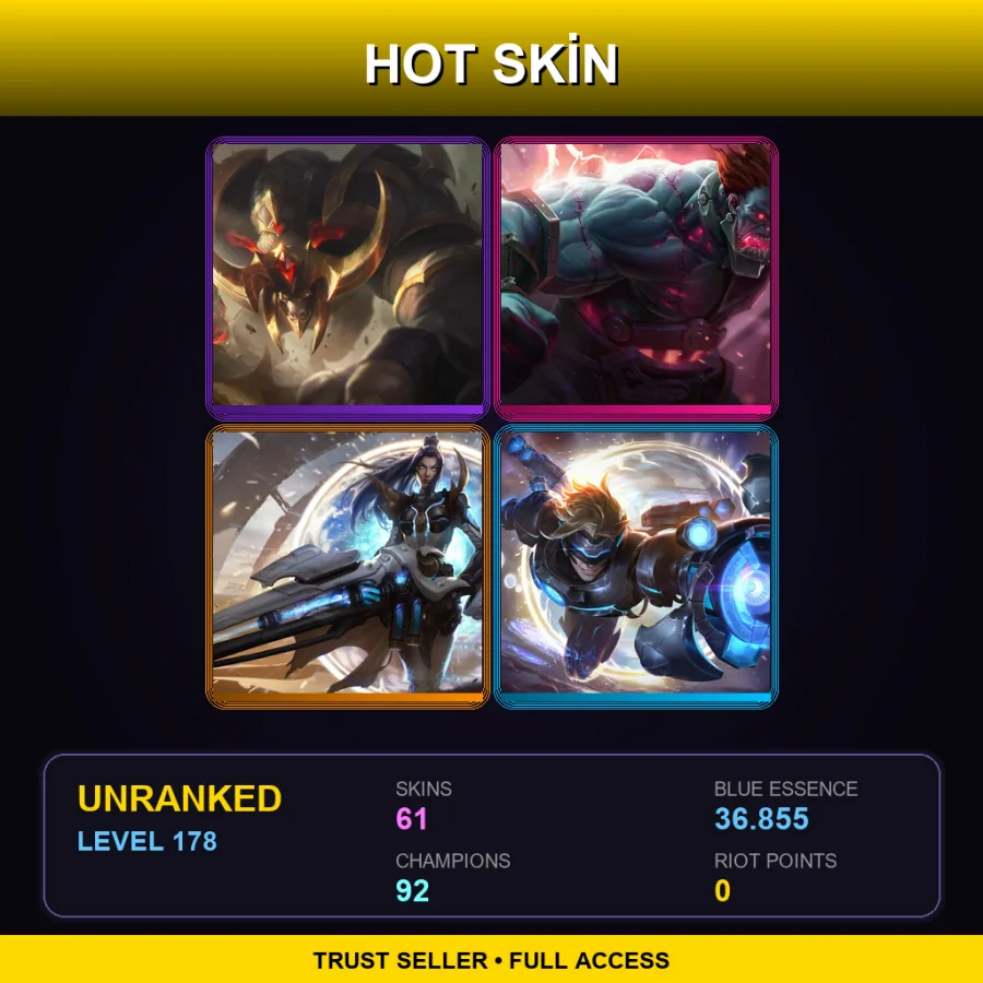 LAS | Lv178 | Unranked | 61 Skin | 92 Champ — Conqueror Alistar