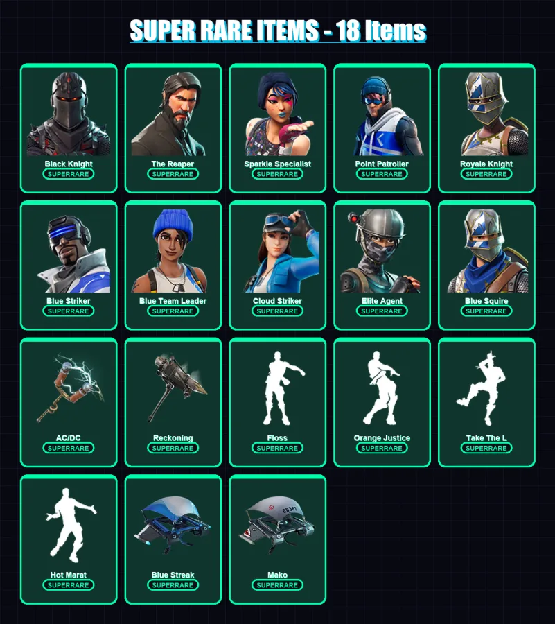 [PS4/PS5/XBOX/PC] | Black Knight | The Reaper | Sparkle Specialist | 66 skin | Lv1031
